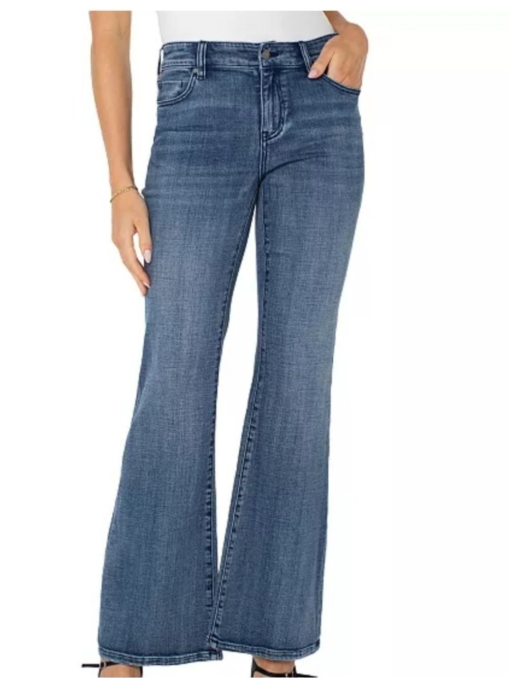 Liverpool Los Angeles Hannah Flare Jeans Women’s Mid Rise Stretch Denim Flared